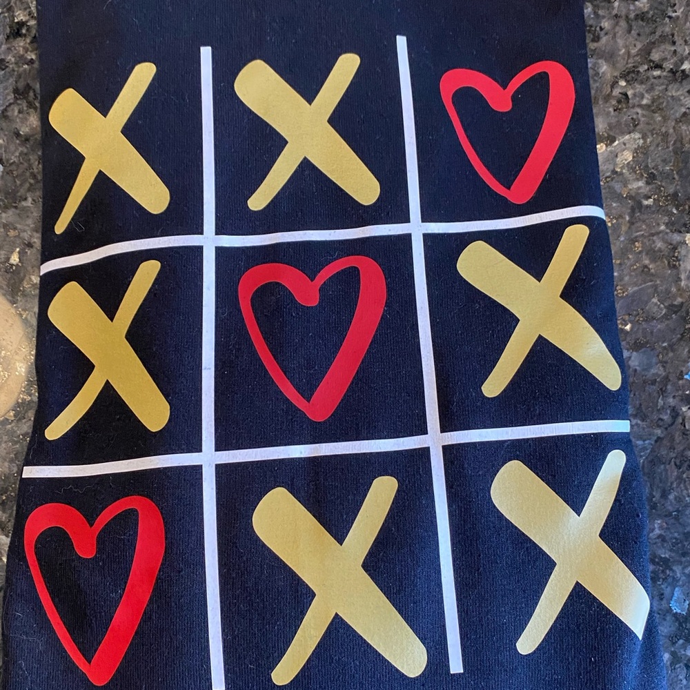 Valentine’s Day Tic-Tac-Toe sweatshirt size unisex Large